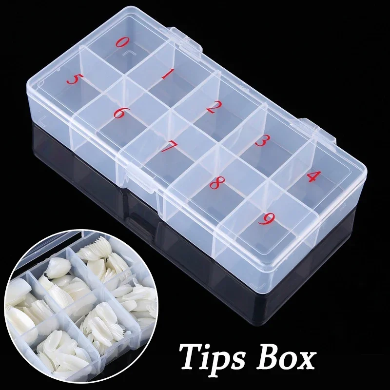 10 Grids Adjustable Compartment Storage Box Storing Jewelry Beads Pills Nail Art Tips plastic Jewelry Rhinestone Storage Case