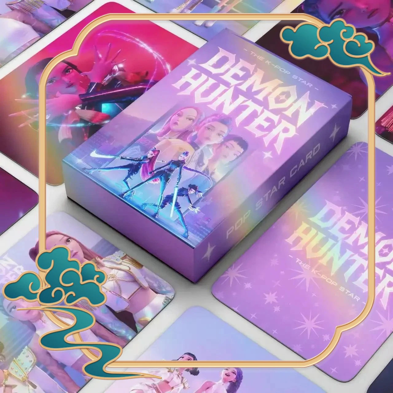 www55 cartes de collection de chasseurs de démons kpop pour le commerce extérieur