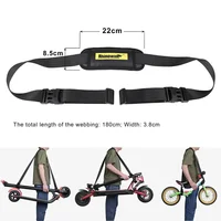 Rhinowalk-patinete ajustable con correas individuales, correa de hombro portátil para llevar a mano, monopatín plegable para bicicleta eléctrica