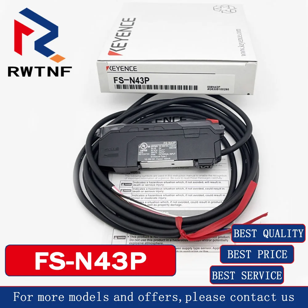

Brand New Genuine FS-N43P KEYENCE PNP lead-out type optical fiber sensor 100% Original, stock in stock
