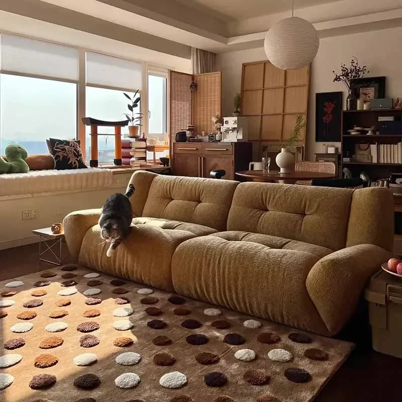 

Springs Kawaii Living Room Sofas Brown Lounge European Nordic Lazy Sofa Sectional Modern Floor Divani Da Soggiorno Furniture