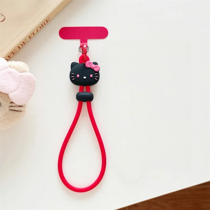 Niedlicher Cartoon Hello Kitty Handy-Handschlaufe aus Silikon, Anti-Verlust-Lanyard, Taschenanhänger für iPhone, Samsung und alle Handys – Detail 16