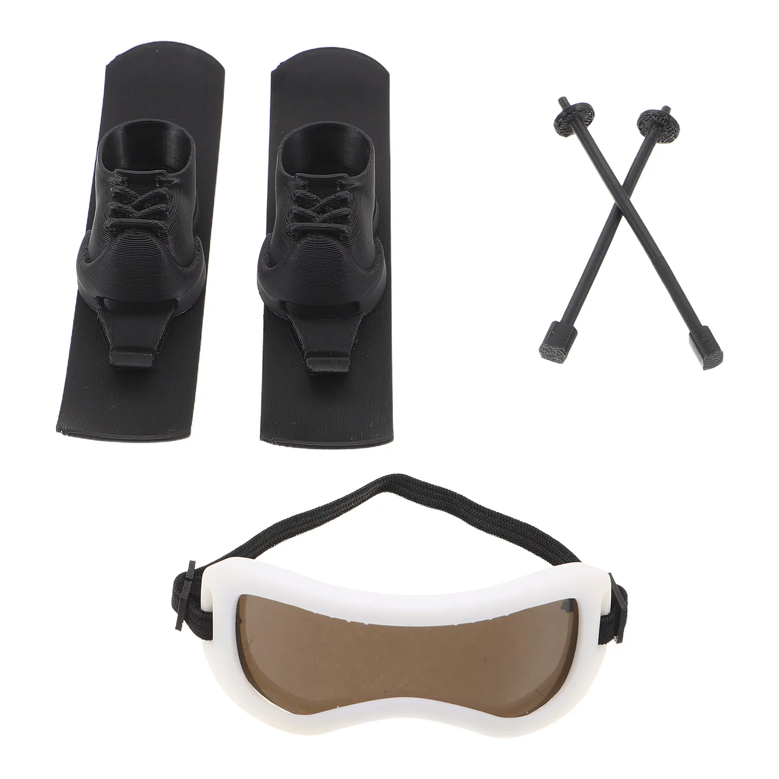 

1Set Mini Ski Equipment 10Cm Realistic Snowboard Set Including Goggles Poles Kids Ski Gear Accessories Snowboarding
