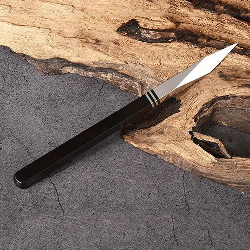 1 قطعة سكين الشاي الفولاذ المقاوم للصدأ دمشق Pu Erh الشاي باليد مقبض خشبي حدق الشاي مخروط من النمط الصيني هدية