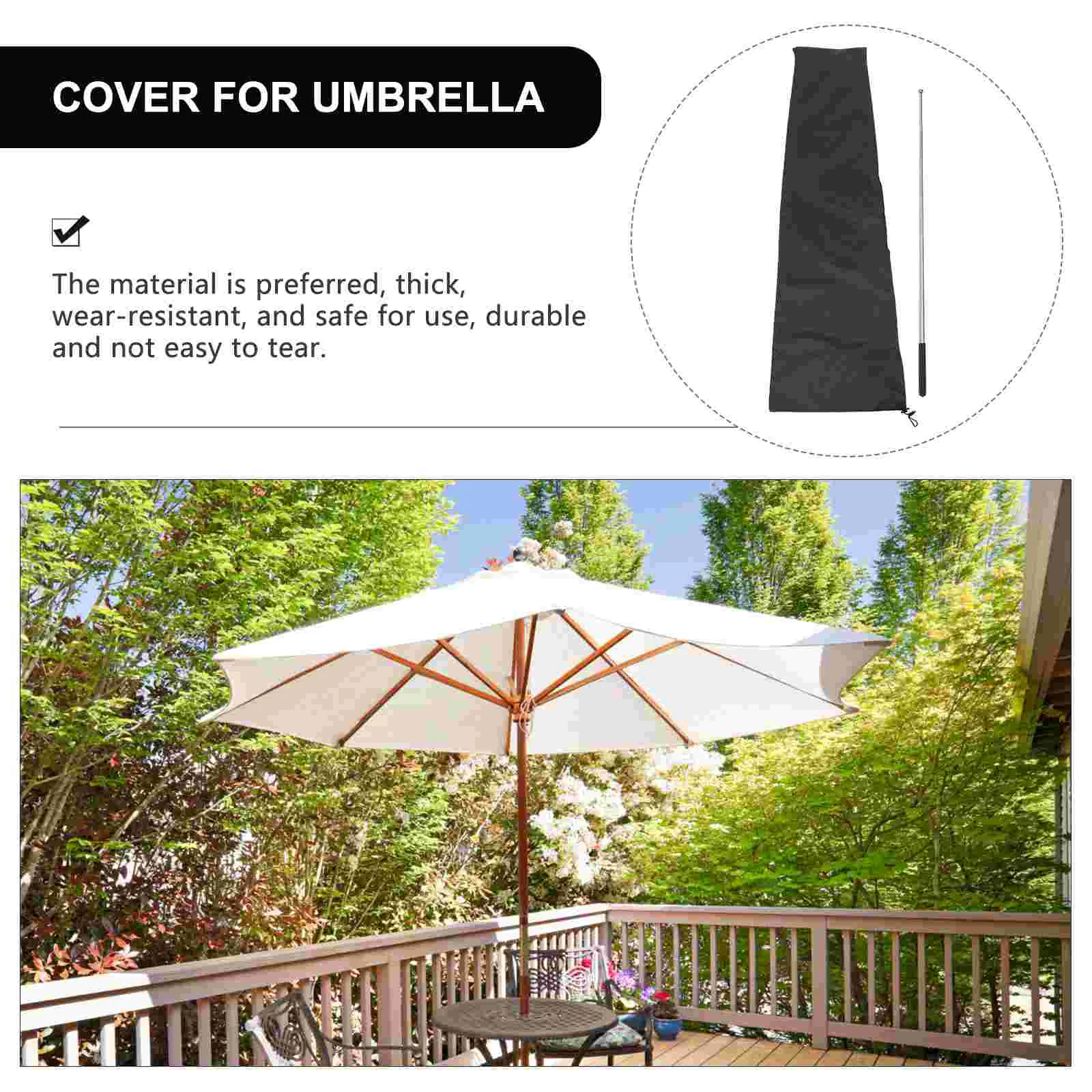 Parasol Cover Patio Umbrella Covers Waterproof Outdoor for Umbrellas Cantilever