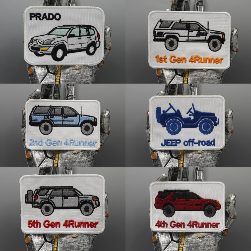 4Runner Offroad Bestickter Aufnäher, Applikation zum Aufnähen, Punk-Biker-Band Rock-Kleidung Abzeichen, Klettverschluss oder zum Aufbügeln – Detail 1