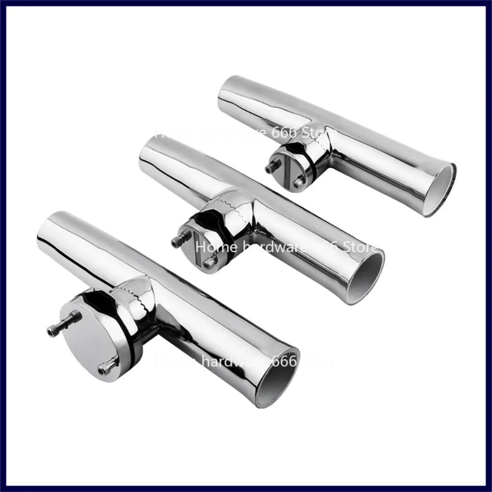 1PCS Stainless Steel Boat Fishing Rod Holder 360 Degrees Rotation Clamp-on Rail Adjustable 19-26mm/25-32mm/32-50mm