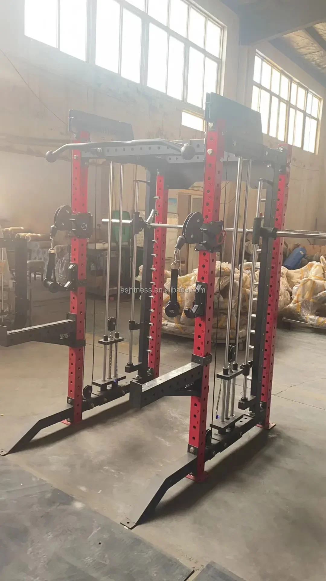 

Многофункциональная станция Smith Machine, стойка для приседаний, комбинированный кабельный кроссовер Smith Power Pully, оборудование для спортзала, многоуровневый тренажер