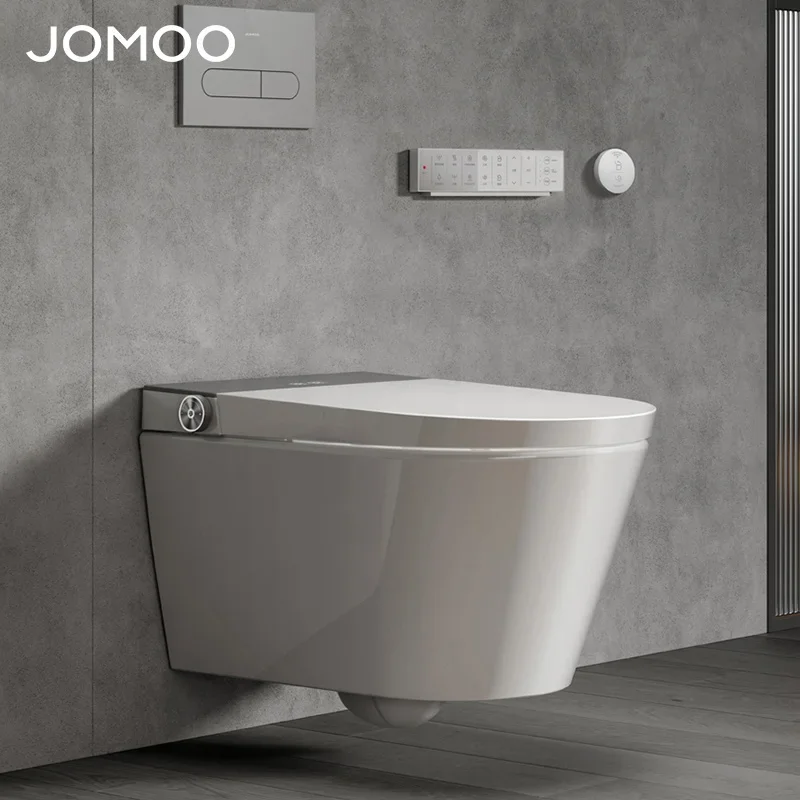 

JOMOO Wall Hung Mounted Smart Toilet External Remote Button ECO Flush Siphon Flushing Toilet Wiht Concealed Toilet Tank