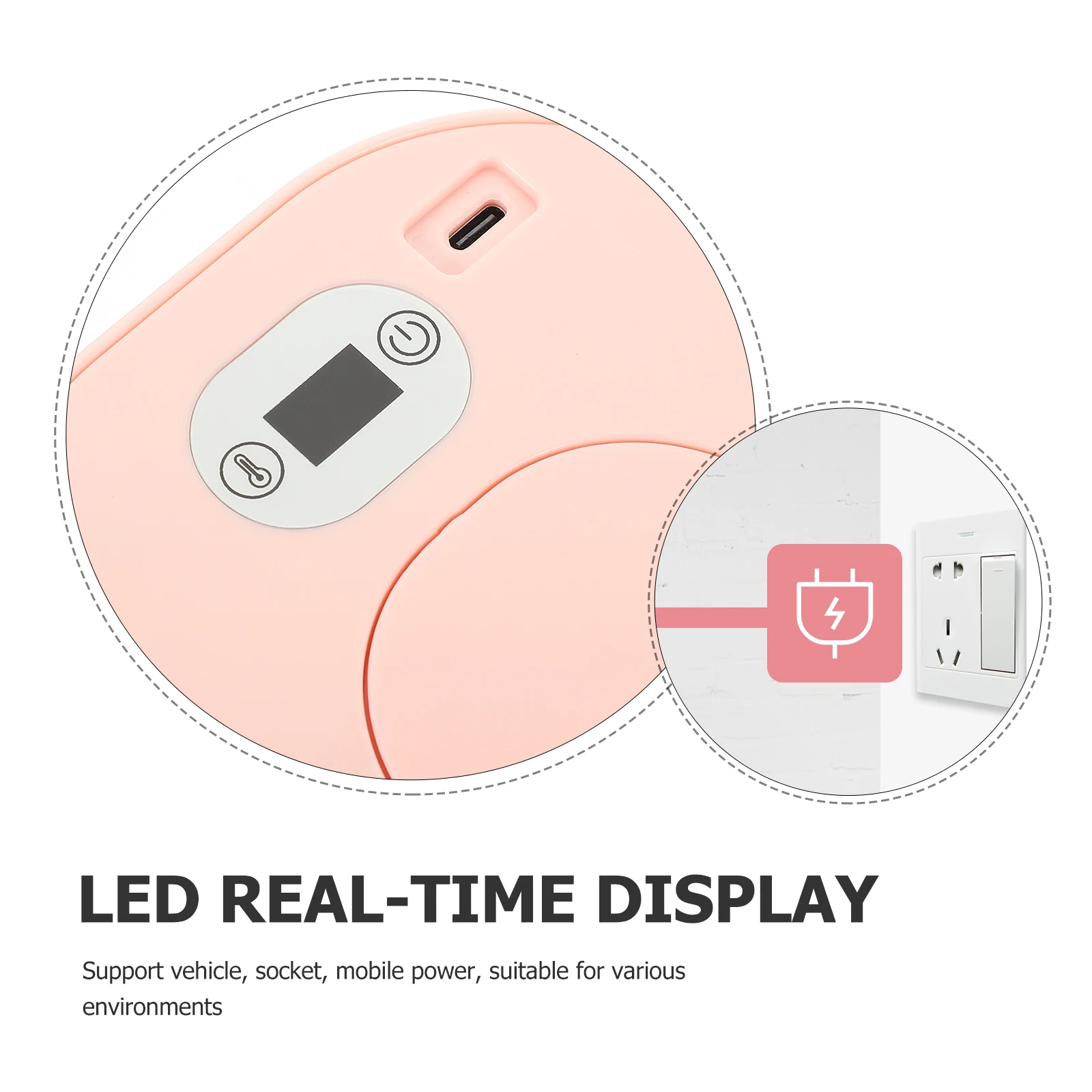 Calentador de toallitas húmedas, polipropileno rosa, portátil, USB, 40, 60 Celsius, máquina de Control de temperatura, pañal para bebé