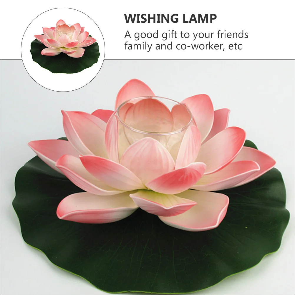 

1Pcs Lotus Lamp Waterproof Floating Lotus Light Decorative Pool Powered Water Light Water