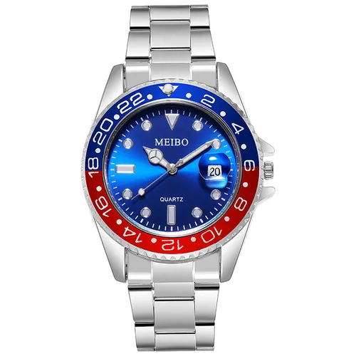 Nueva moda hombre famoso calendario de lujo Reloj de cuarzo hombres de acero inoxidable relojes casuales Reloj Hombre relojes de pulsera masculinos Reloj