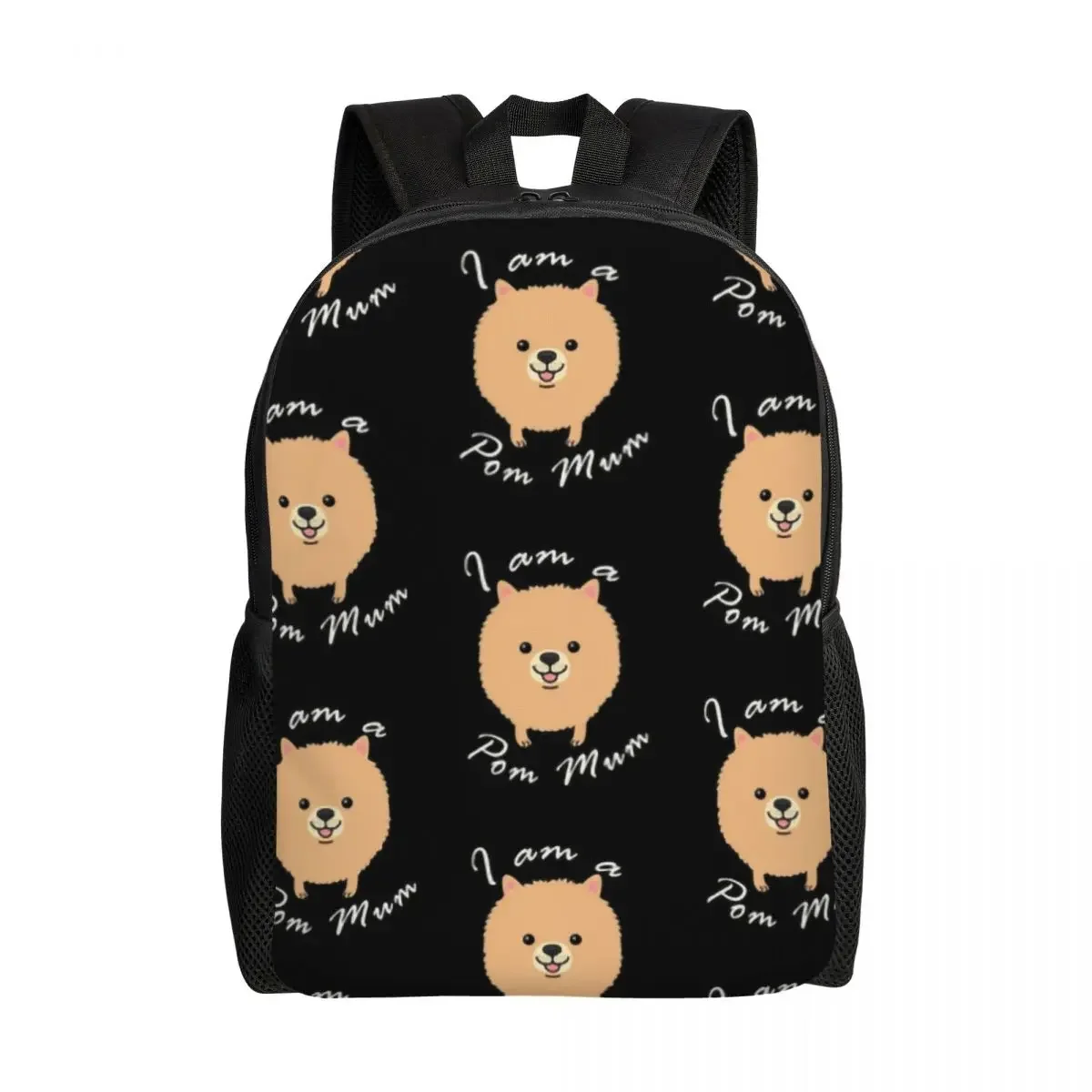 

Custom 3D Print I Am A Pom Mum Backpack for Boys Girls Pomeranian Dog School College Bags Men Women Bookbag Fits 15 Inch Laptop