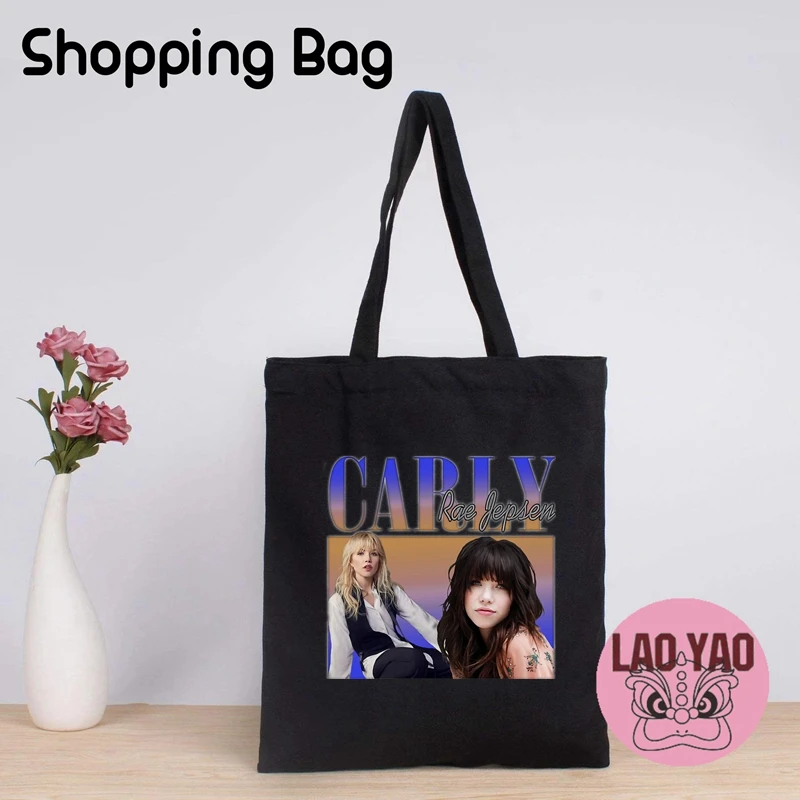 Carly Rae Jepsen Women's Bag 2023 Trend Singer Fans Gift Totebag Aesthetic Bags Tote Shopper Shopping Woman Carry Canvas Custom