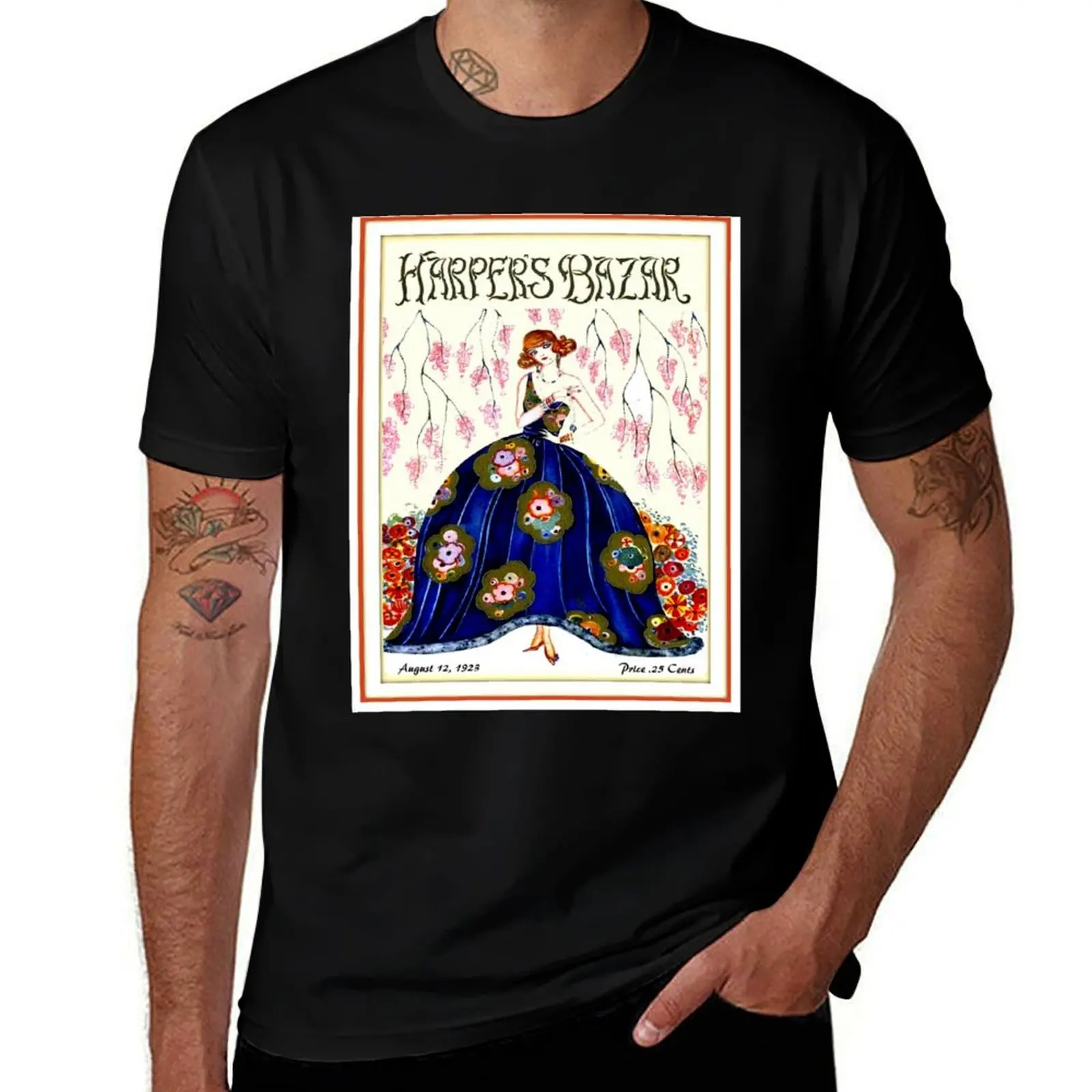 

Advertising t T-Shirt : HARPERS Print shirt 1923 Vintage T-Shirt Magazine t shirts luxury BAZAR man designer