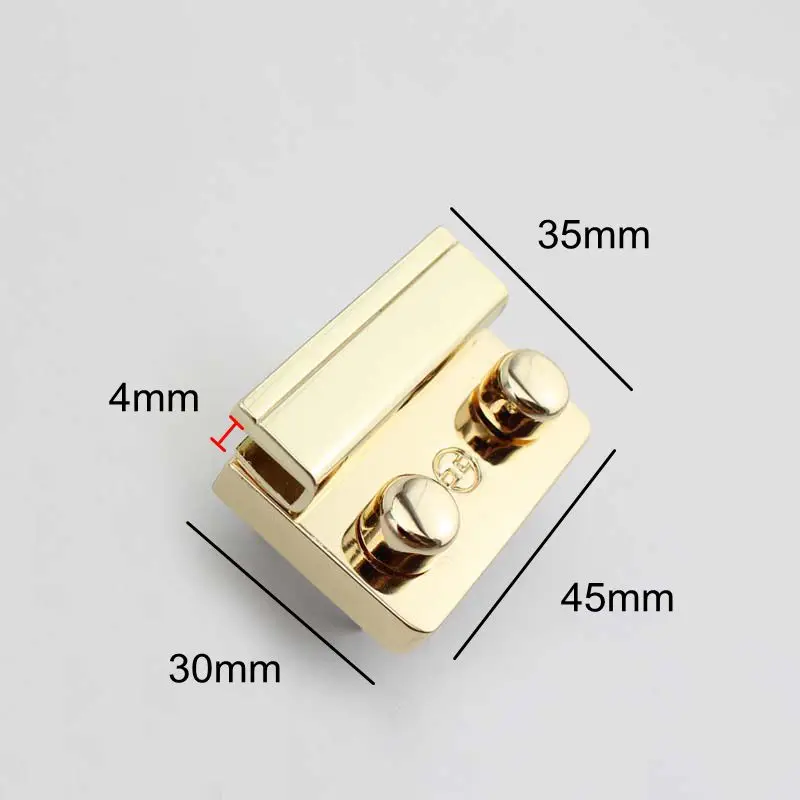 10pcs 45*35mm Trendy Lock DIY Standard Locks Thumb Lock Handmadebags Metal New Fashion Push Lock for Handbag Wallet Bag Backpack