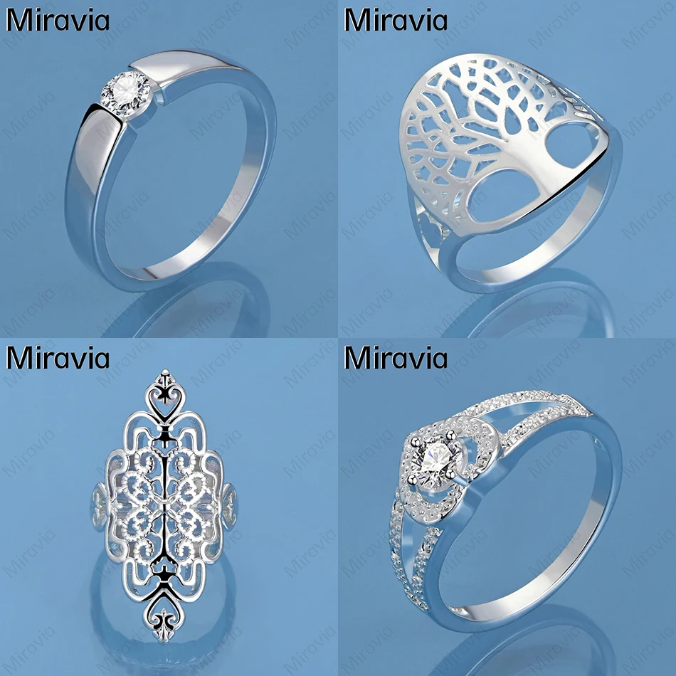 

Miravia 925 Sterling Silver Hollow Tree-Shaped Tree Of Life Ring Classic Women'S Simple Accessories Party Jewelry