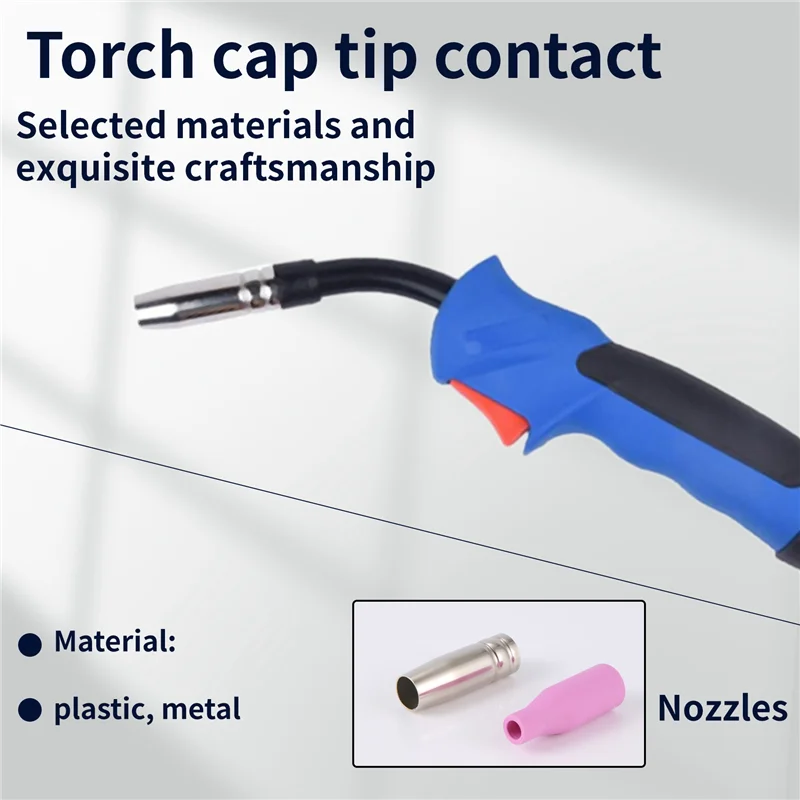 

A20F-Mig Set Of Nozzles 16Pcs AK15 For Welding Torch Cap Tip Contact 0.8Mm MB15 Accessories