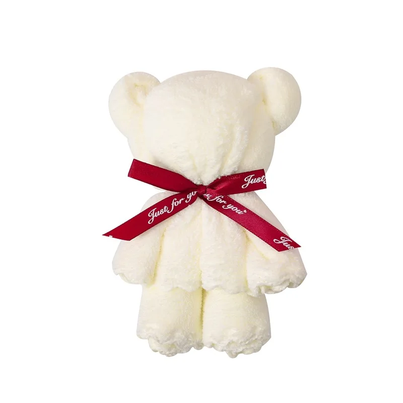 1 pz simpatico orso asciugamano regali di alta qualità in pile corallo regali adorabili Baby Shower bomboniere per gli ospiti sacchetto regalo di natale