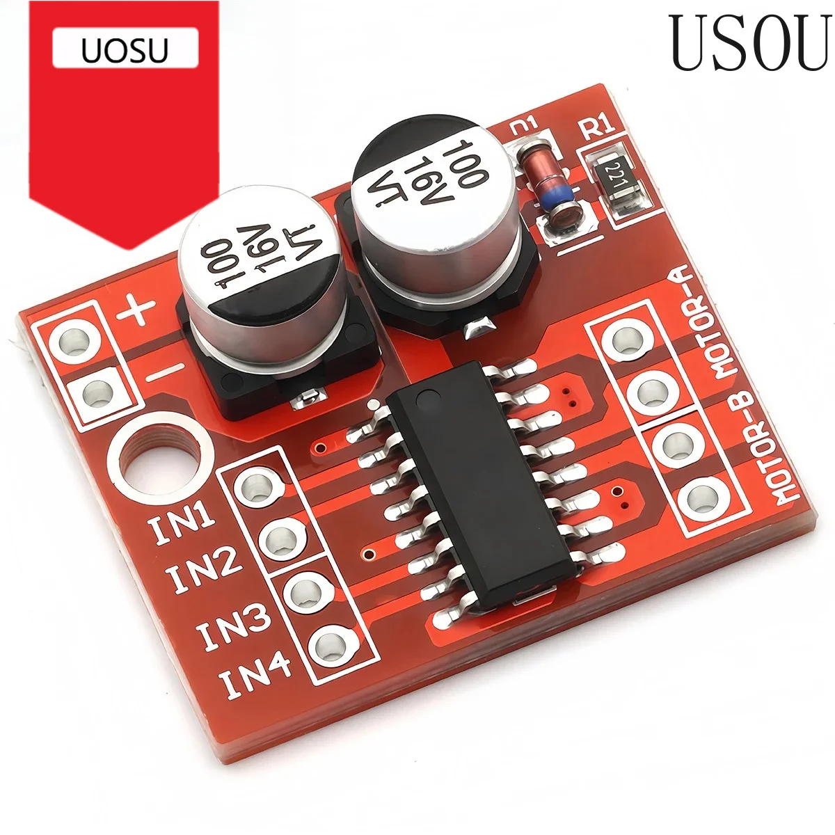 L298N DC Motor Driver Module PWM Speed Dual H Bridge Stepper Motor Smart Car Robot Breadboard Peltier High Power for Arduino