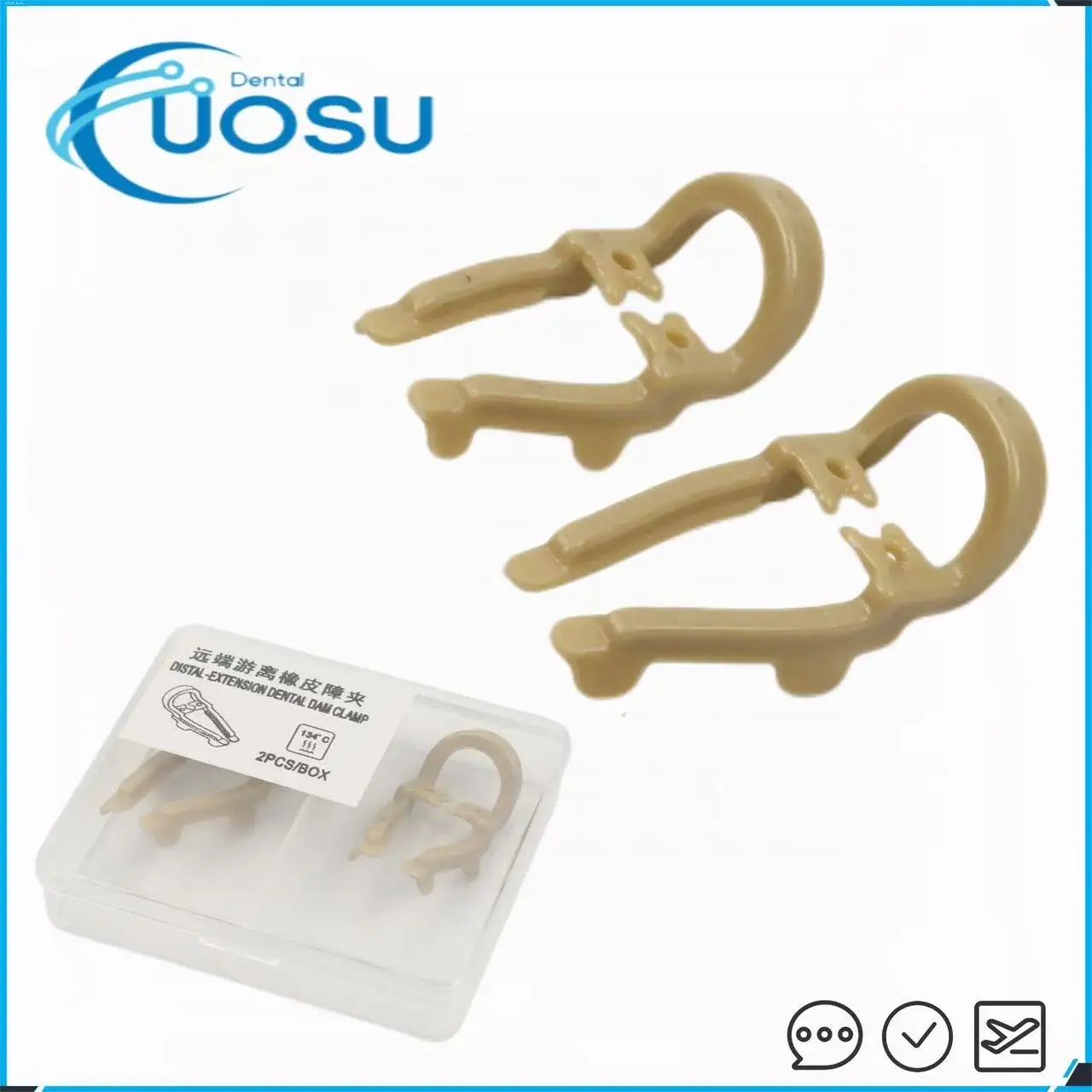 

Dental Rubber Dam Clamp Barrier Clip Resin Material Separator Ring Can Autoclavable 134°C Dentist Tools