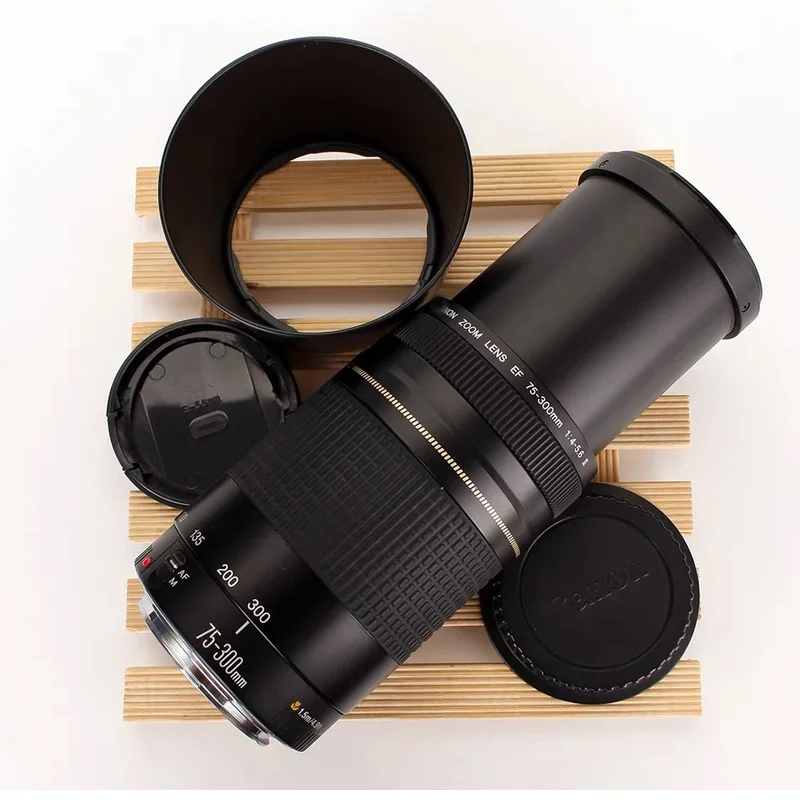 98% New Original I  II  III Generation EF 75-300mm F4-5.6 Lens For Canon EF-Mount DSLR Camera 75 300mm 4-5.6 Telephoto Zoom Lens