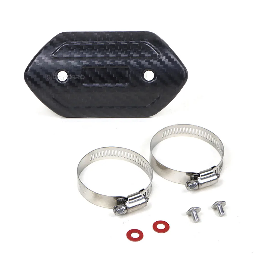 Motorcycle Exhaust Shield Cover Muffler Carbon Fiber Anti-scalding Protector Escape Heat Guard For Pit Dirt Bike Accessories