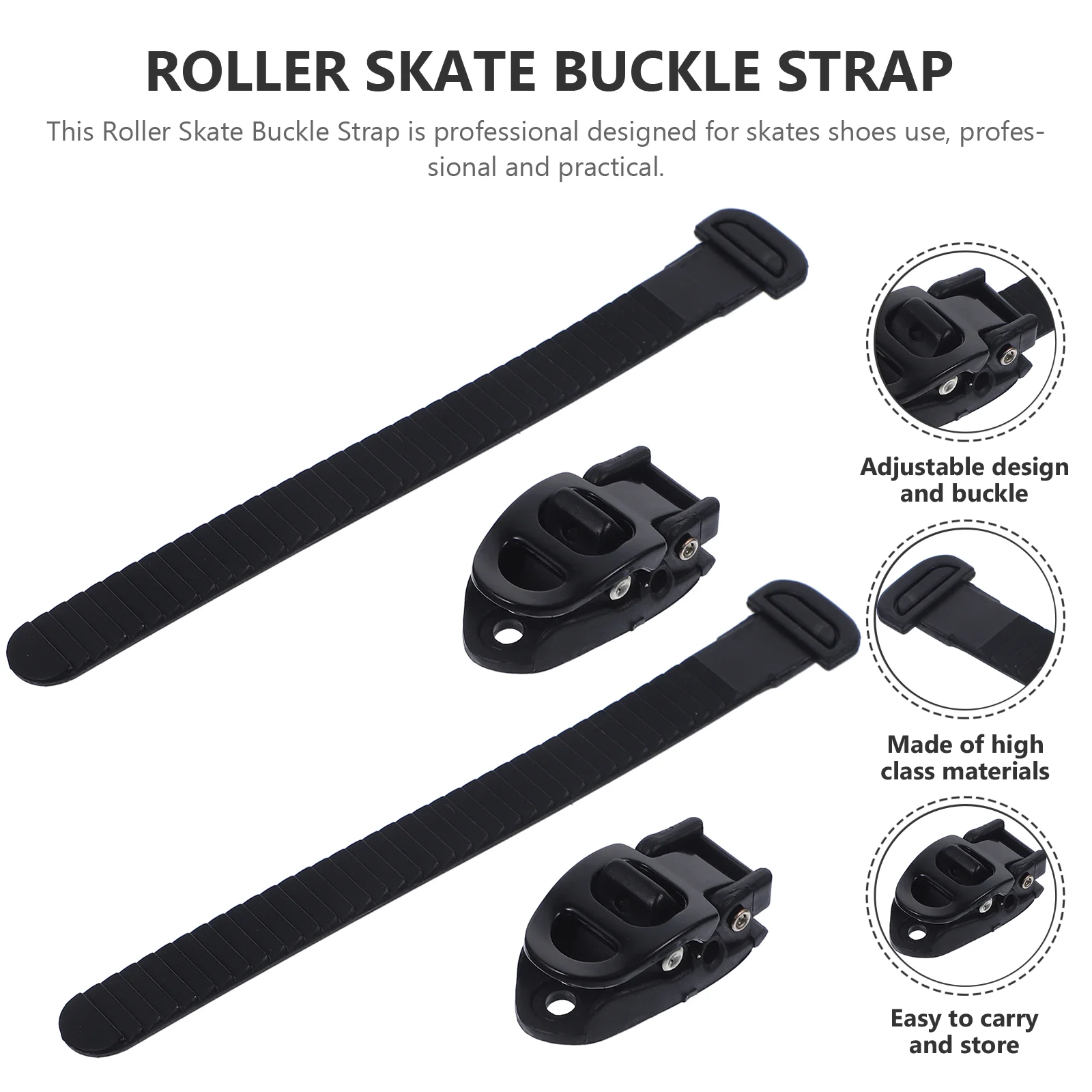 2 Sets Skate Buckle Fixing Straps Shoe Laces Roller Skates Buckles Board Supplies Replacement Tool Professional