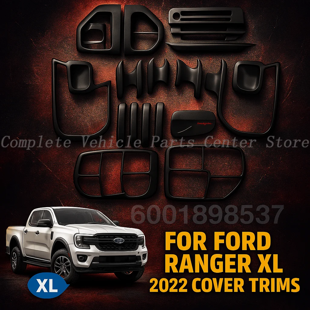 Para 2022 2023 Ford Ranger T9 XL Kit de carrocería cubierta embellecedores Tuning accesorios de automóvil plástico ABS negro mate 4X4 estilo de coche