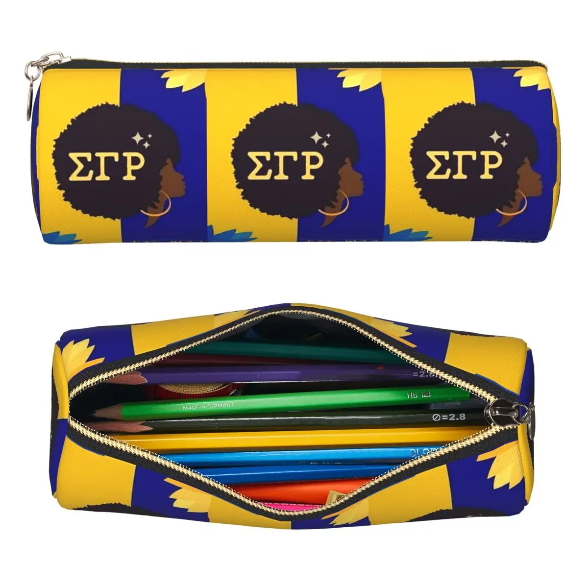 Sigma Gamma Rho 1922 SGR Estuches para lápices, soporte para bolígrafos, caja cilíndrica para bolígrafos, bolsa para lápices para niños y niñas, suministros de papelería