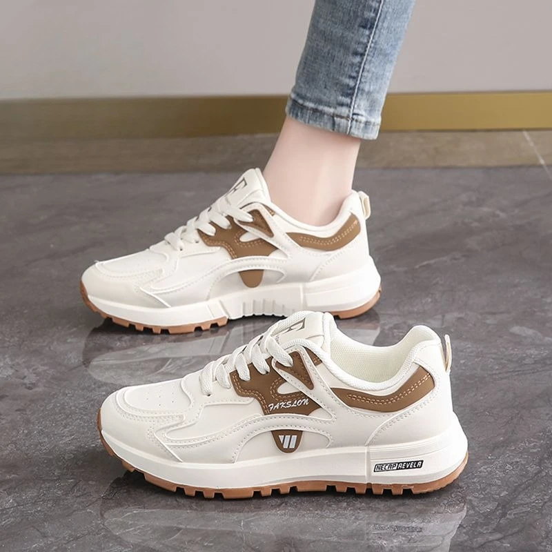 

Autumn Soft Soled Lightweight Women's Sneakers Thick Soled Sloping Heel Casual Shoes Wear Resistant and Anti Slip Women's Shoes