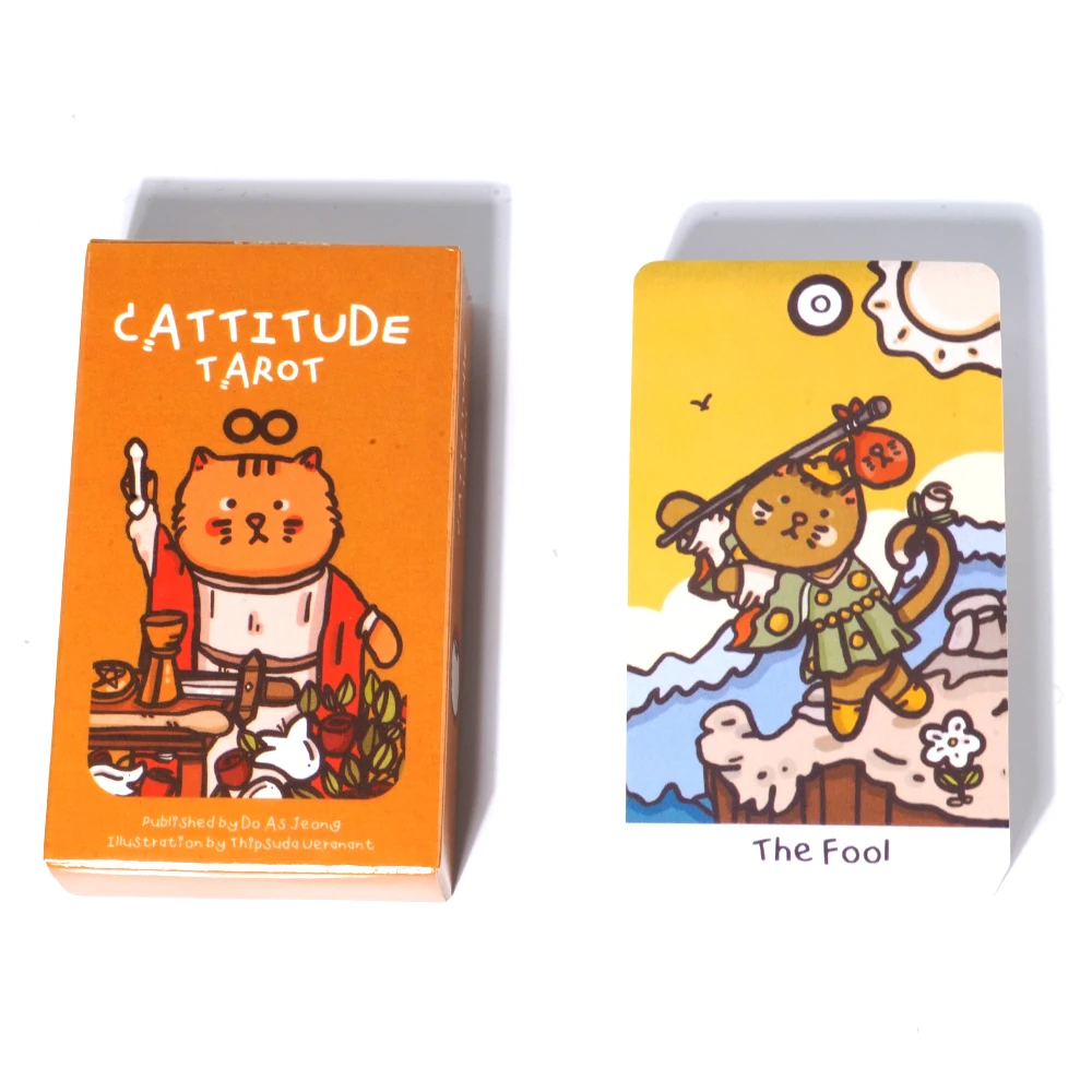 Cattitude Tarot Deck Cat Tarot features various kinds of Cats 78 Card Deck Pocket Size Fortune Telling Game Divination Game Deck