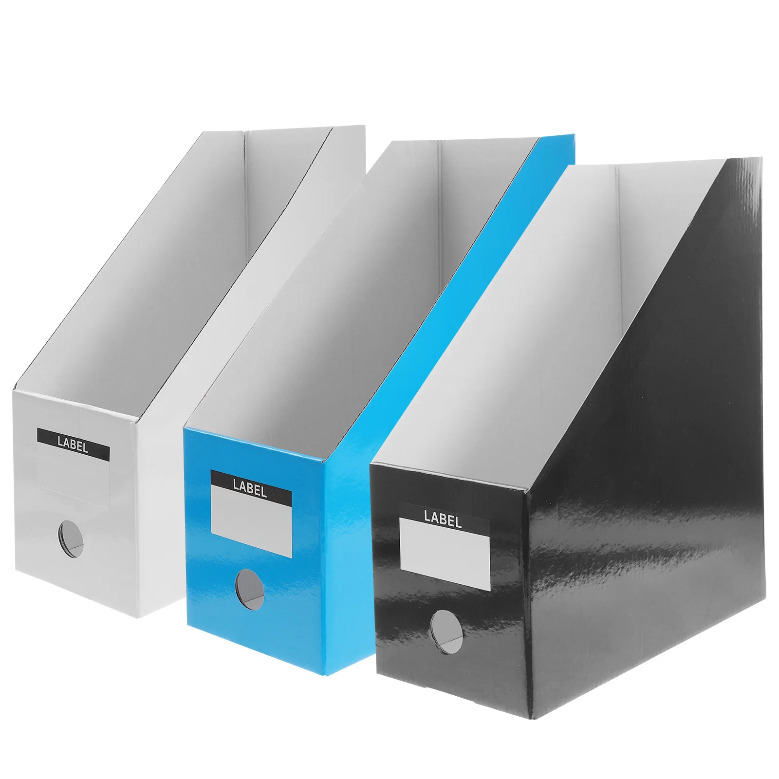 3pcs File Storage Box Colored Book Stand Rack For Desk Organizer Folder Holder Magazine File Cabinet Box Office Supplies