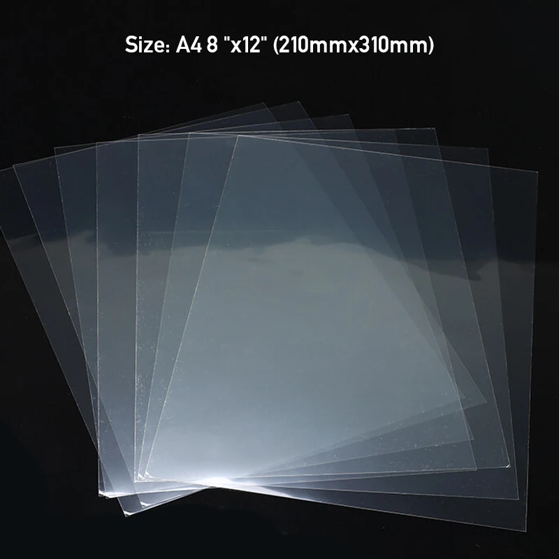 20/40pcs Transparent A4 Double Sided Adhesive Sheet Clear Film Photographic Paper For DIY Craft Strong Sticky Tape Paper