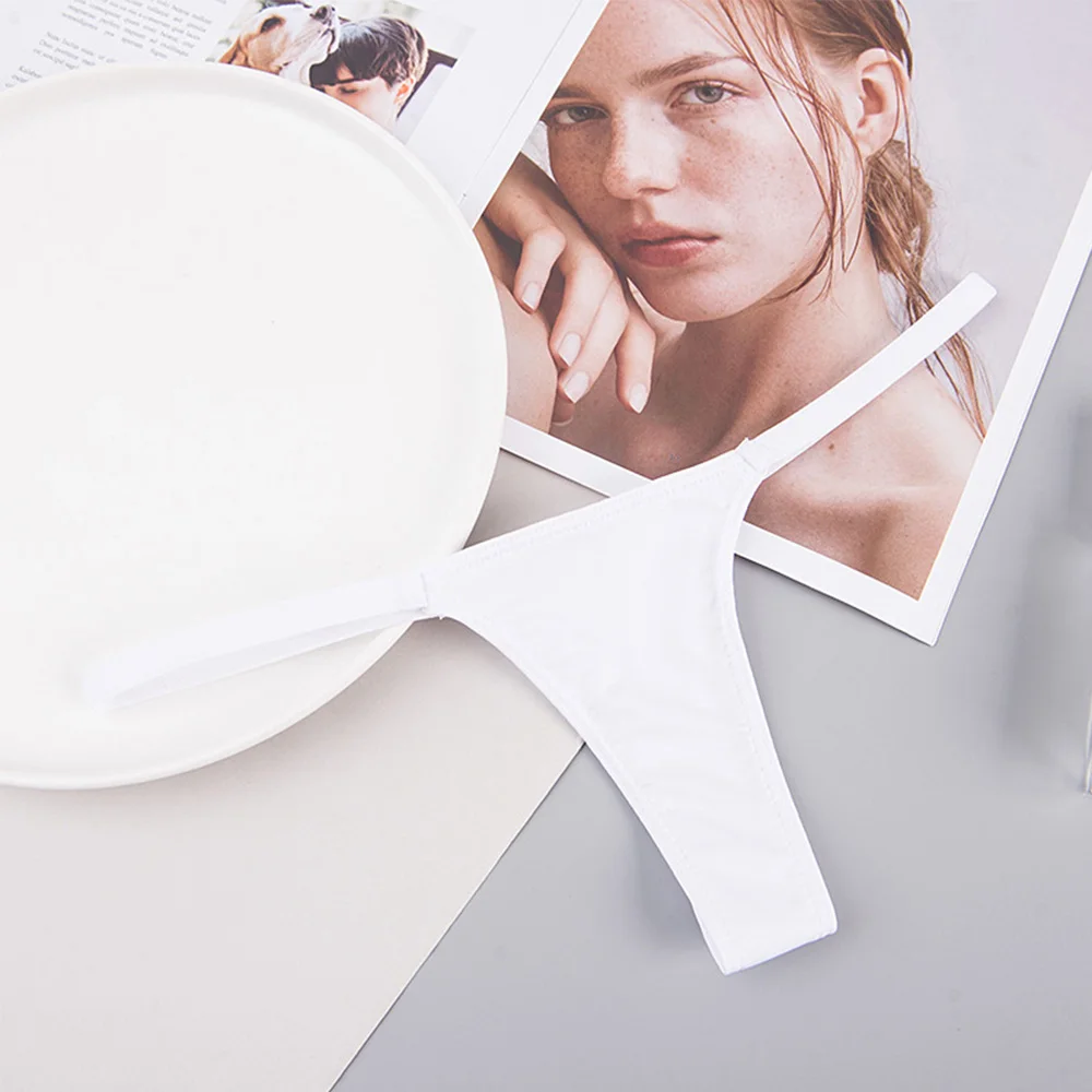 Bielizna Intymna Stringi typu T-Back Elastyczna Bawełna Jedwab Mleczny Bawełna G-String Damskie Majtki Seksowne Stringi Seksowna Bielizna