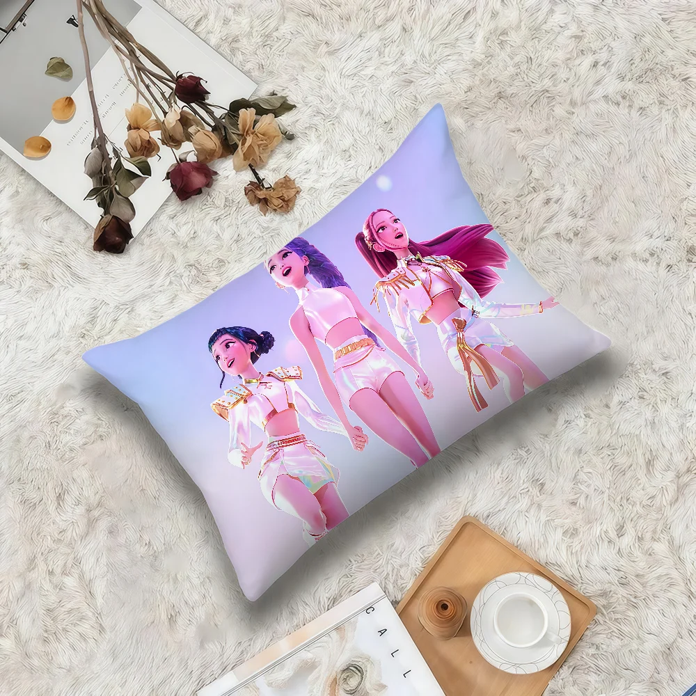 K-KPop D-Demon H-Hunters-ES Kissenbezug, rechteckiger Kissenbezug, Hit-Produkt, bequeme, warme Bettwäsche, Party-Geschenk – Detail 4