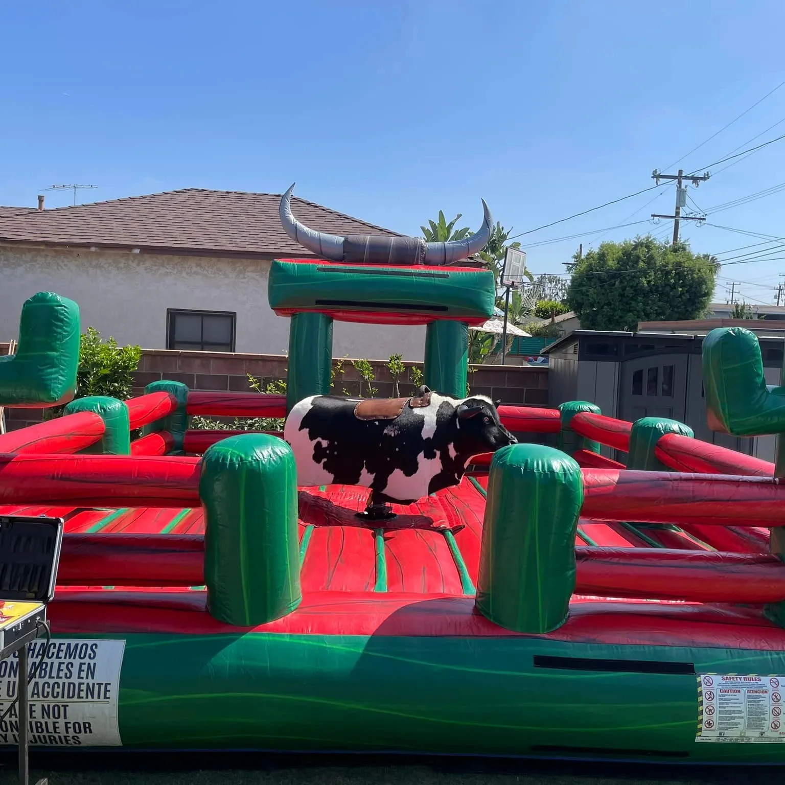 

Hot Selling Outdoor Game 5m Dia Inflatable Rodeo Bull Ride Game for Trampoline Park
