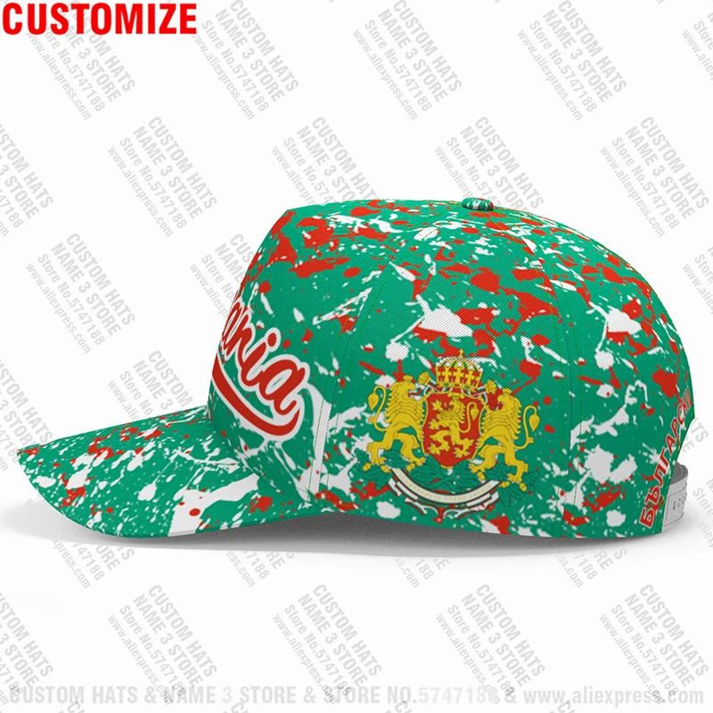 Bulgaria Youth Diy Free Custom Made Name Number Photo Bgr Country Hat Nation Flag Bg Bulgarian College Baseball Caps