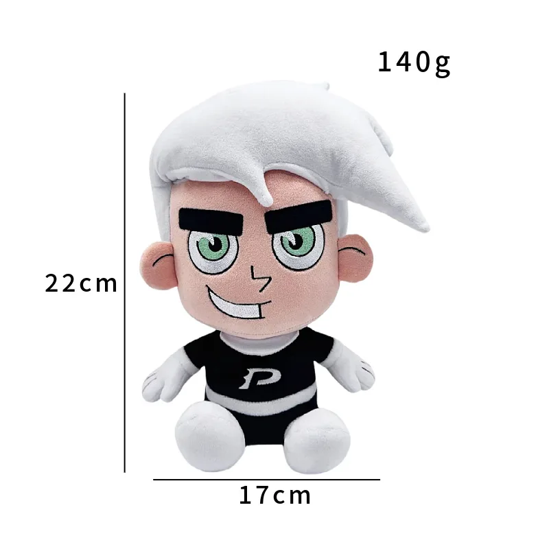 Danny Phantom Plush Cartoon Character Stuffed Doll 22cm Anime Peripheral Collectible Toy For Fans Home Decor Gift