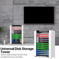 Host Game Disc singe-layer Storage Box Holder Game Disk Tower Vertical Stand Can Store 12 Game Discs For PS4 PS5 XboxOne Stand