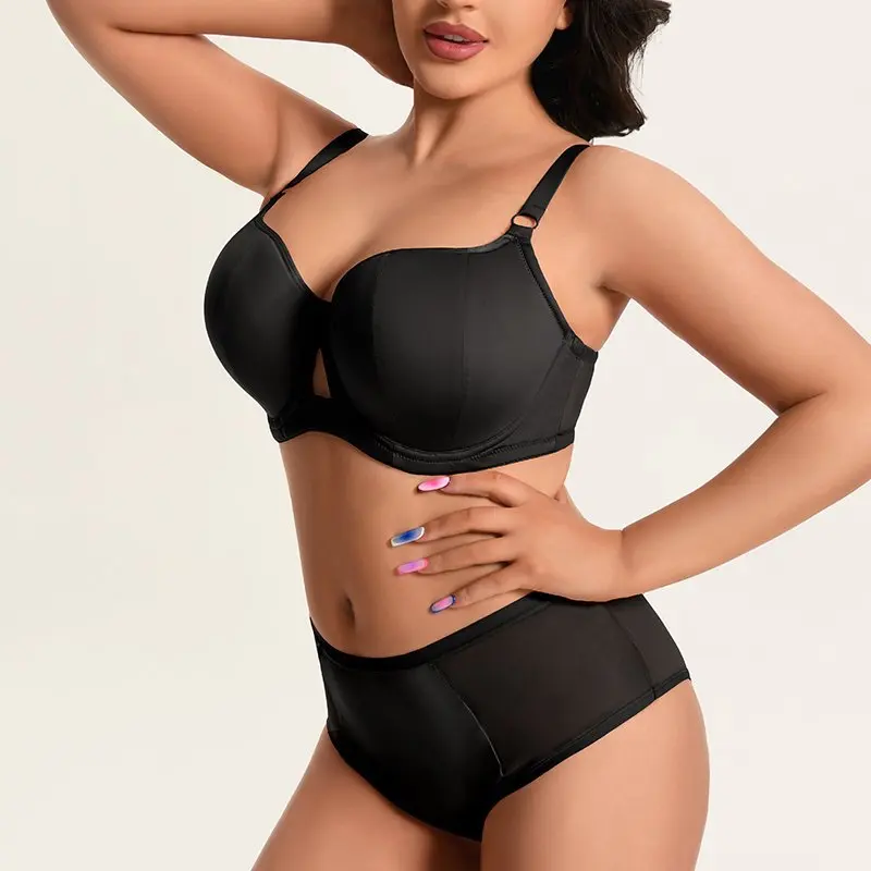 

Plus Size Large Cup Underwire Push-Up Shaping Bra Set75-95DEFGI