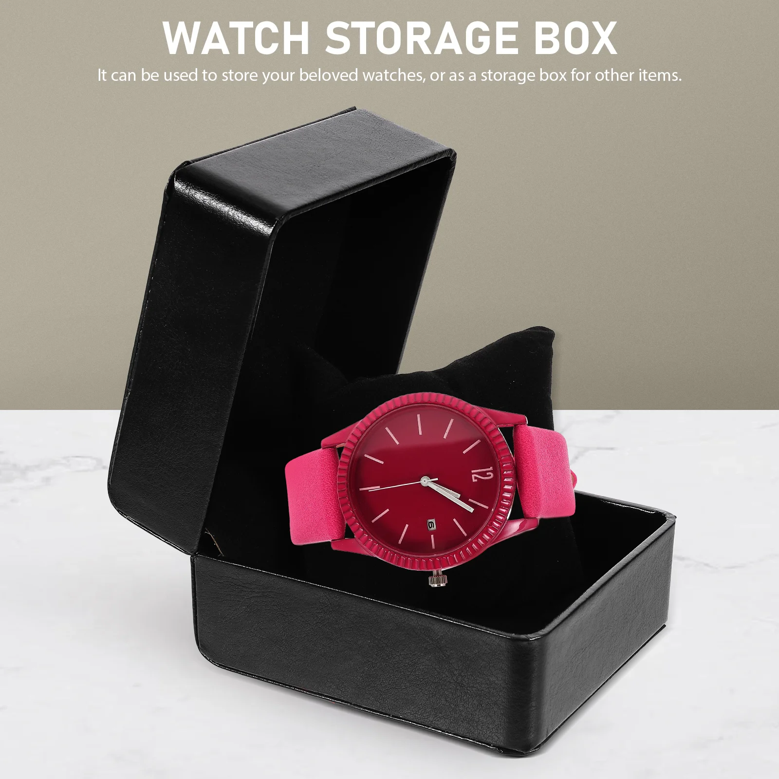 

2pcs High-End Watch Boxes Jewelry Display Storage Case Gift Packing Box For Watches Jewelry Elegant Pu Travel Home Use