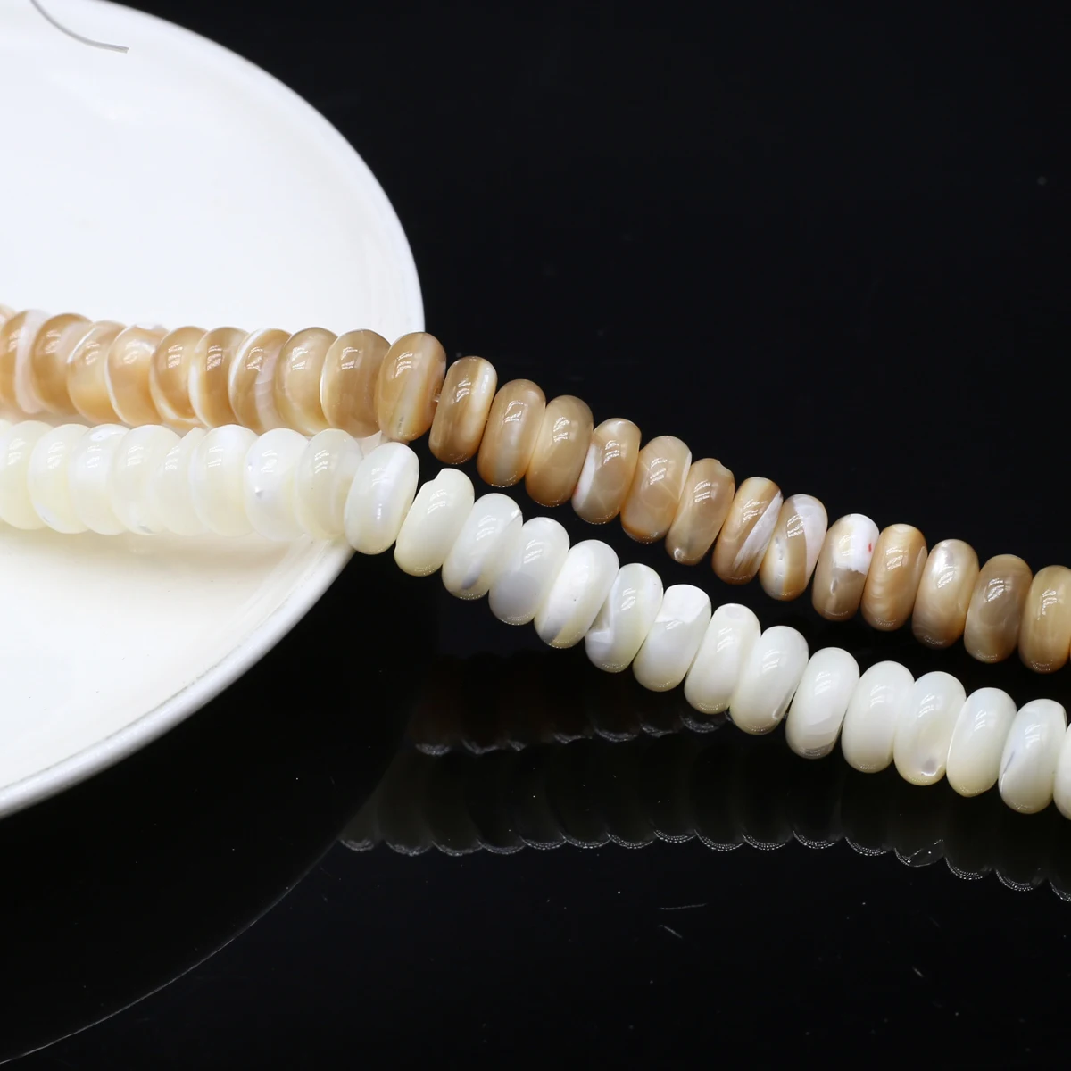 

Natural Freshwater Shell Beads Abacus Shape Shell Loose Spacer Beaded for Making DIY Necklace Bracelets 5x10mm