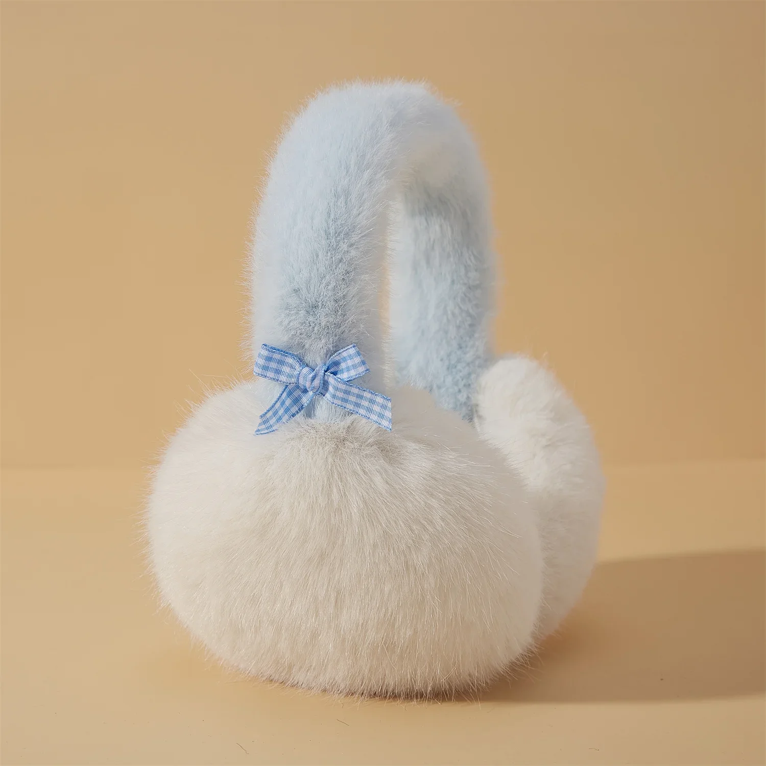 Fashion Cute Bow-Knot Earmuffs High Quality Imitation Rabbit Fur Warm Earmuffs for Woman Girl Birthday Party Gift