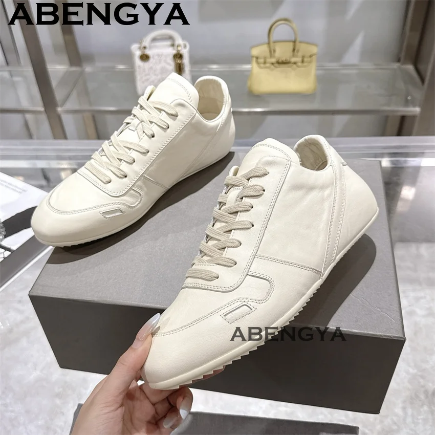 Casual Lace Up Flat Shoes Women & Men Spring Summer Comfortable Running Shoe Oxfords Bottom Lacing Casual Sneakers Balance Shoes