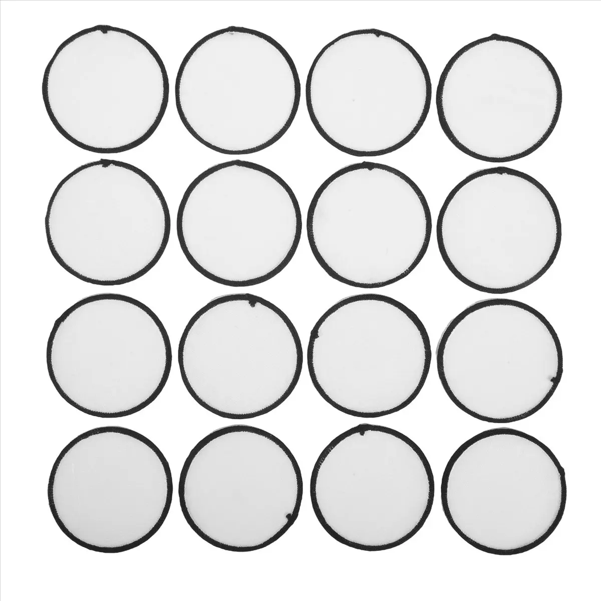 KSOL 16 Pieces Sublimation Patch Blanks Quality Fabric Iron-on Circular Blank Patch for Clothes, Hats, Uniforms, Backpacks