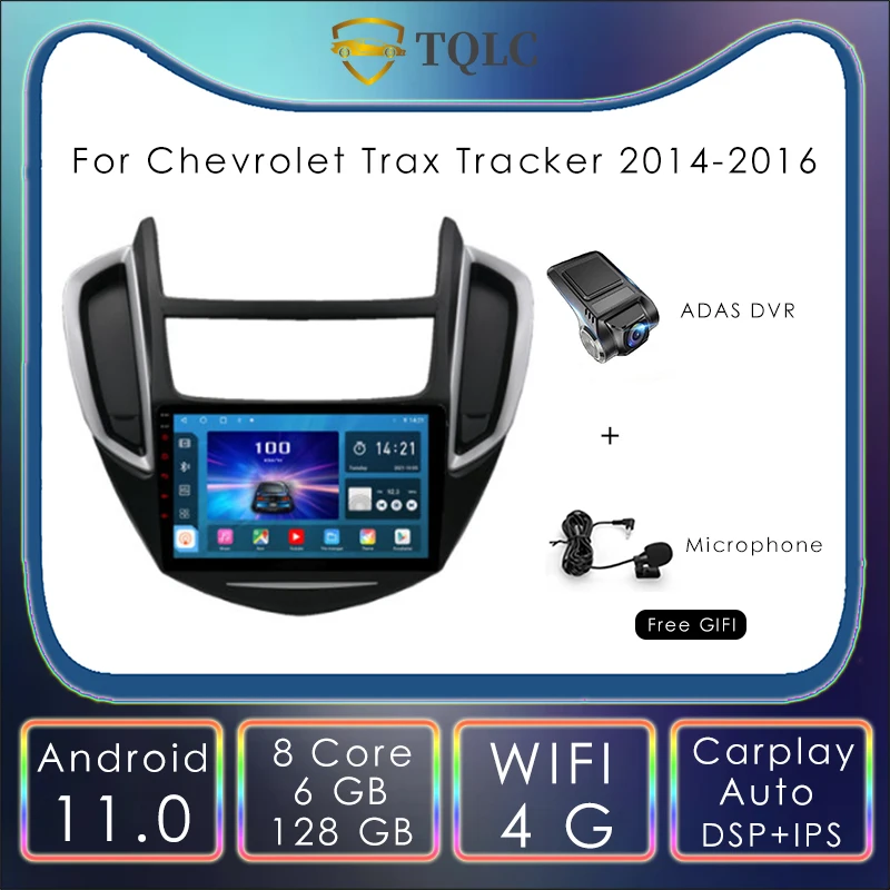 

Автомагнитола 6 + 128G Android 11 для Chevrolet Trax Tracker 2014-2016 Carplay мультимедийный стерео Wi-Fi Авторадио Навигация головное устройство