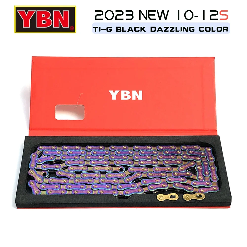 YBN X10 X11 X12 Mountain Bike Ultra-light Chain 11-12speed Golden Black Color 126L Suitable for SHIMANO SRAM