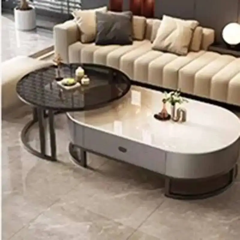 Designer Simple Industrial Side Table Organizer Clear Transform Cheap Cute Coffee Table Aesthetic Mesas Bajas Home Furniture