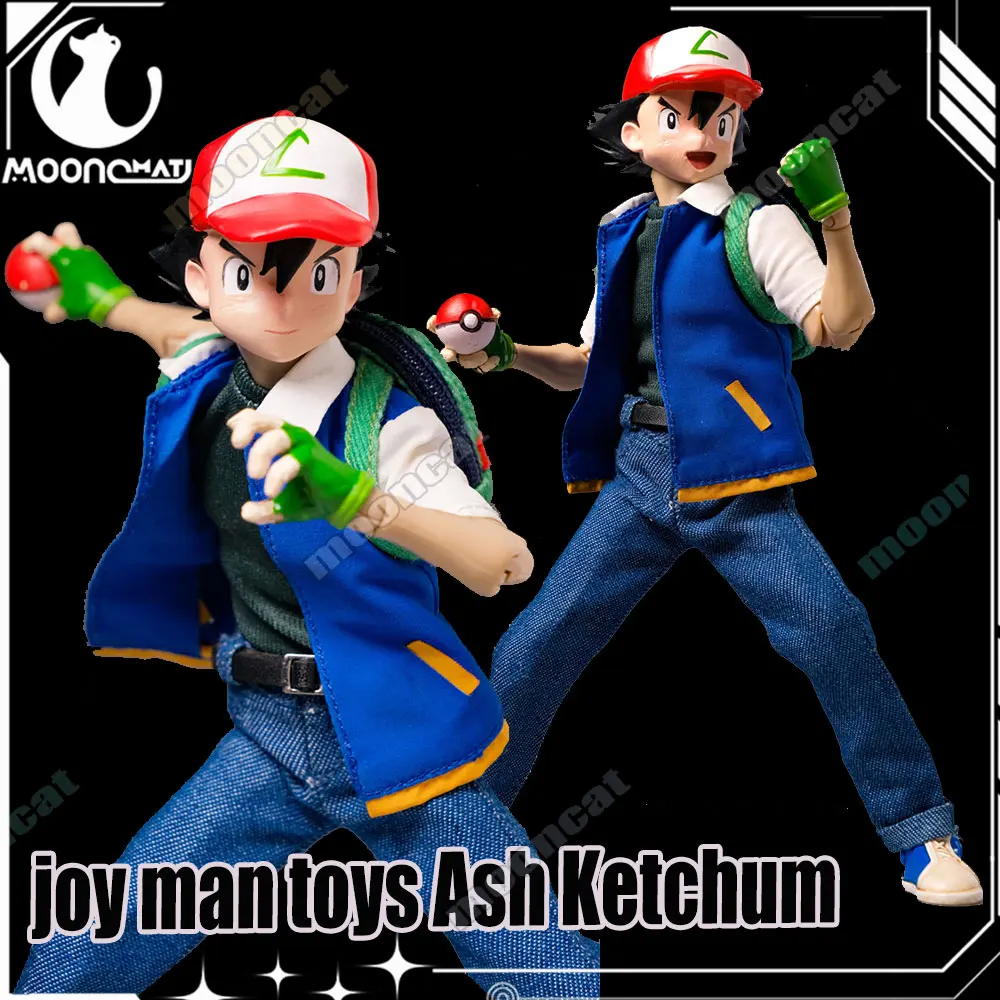 

New Joy Man Toys 1/12 Scale Ash Ketchum Action Figure Elf Baby Anime Figure Jm014 Beast Tamer Ash Ketchum Collection Toys Gifts